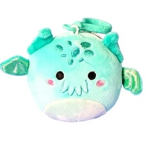 NWT Squishmallows Theotto the Teal Cthuulhu 3" Clip On plush